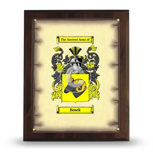 Bosek Coat of Arms Plaque