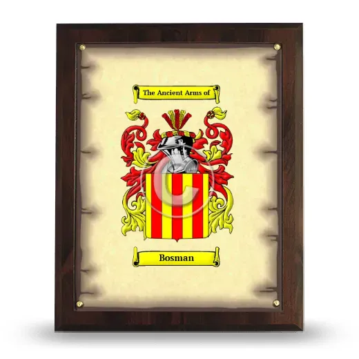 Bosman Coat of Arms Plaque