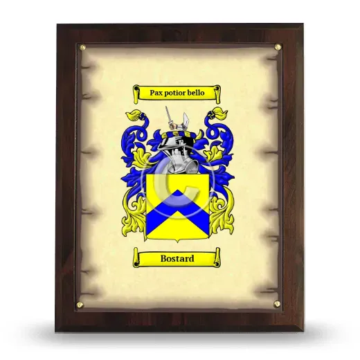 Bostard Coat of Arms Plaque