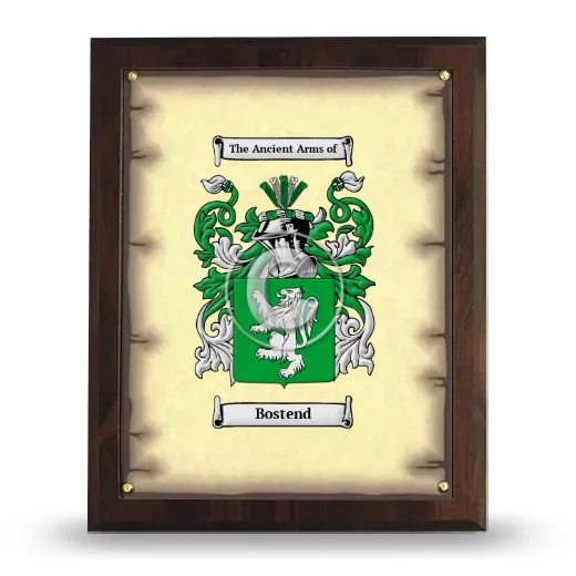 Bostend Coat of Arms Plaque