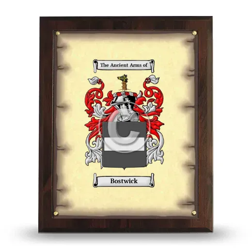 Bostwick Coat of Arms Plaque