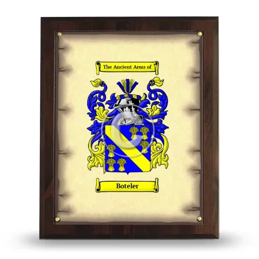 Boteler Coat of Arms Plaque
