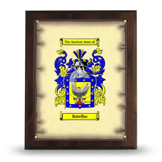 Botelho Coat of Arms Plaque