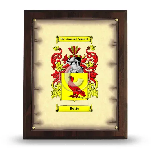 Botie Coat of Arms Plaque