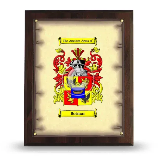 Botmar Coat of Arms Plaque