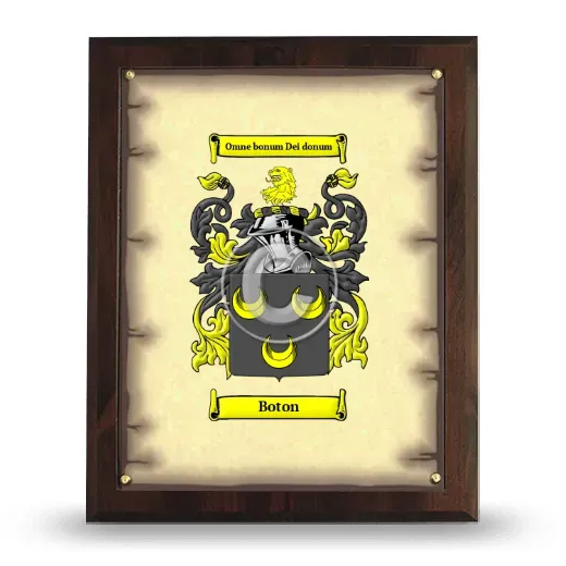 Boton Coat of Arms Plaque