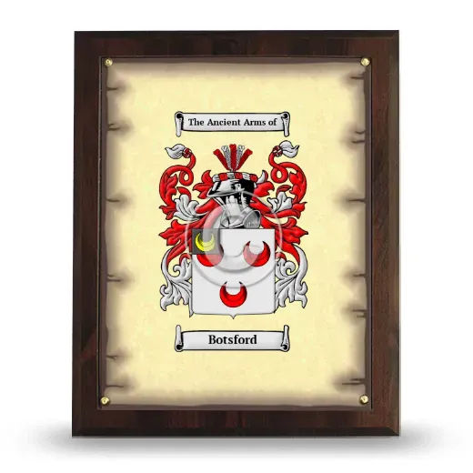 Botsford Coat of Arms Plaque