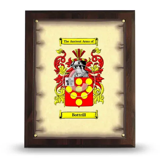 Bottrill Coat of Arms Plaque