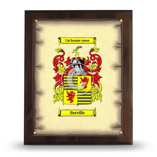 Botville Coat of Arms Plaque