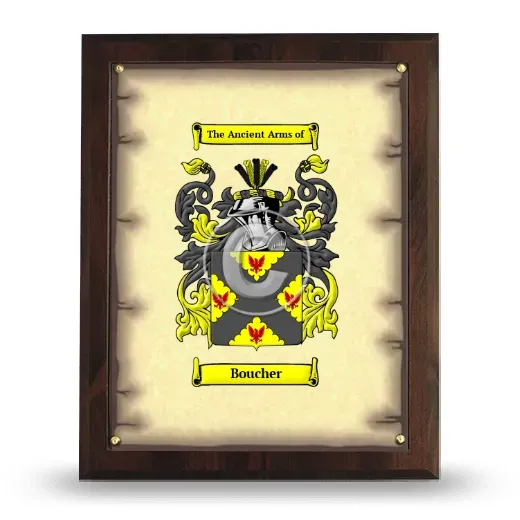 Boucher Coat of Arms Plaque