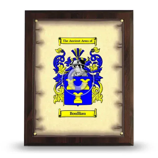 Boulliau Coat of Arms Plaque