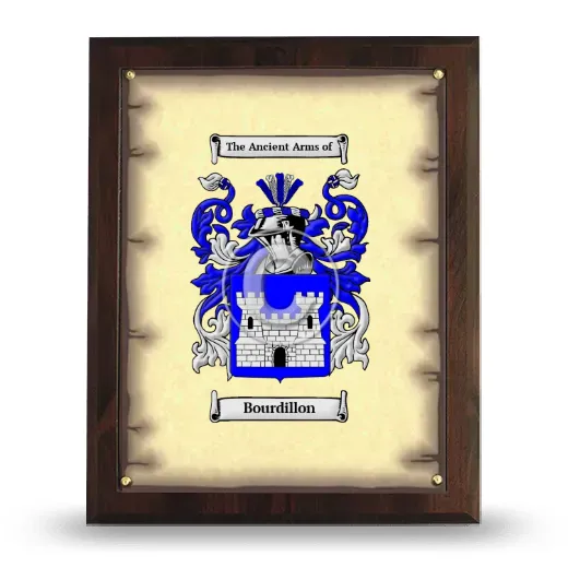 Bourdillon Coat of Arms Plaque