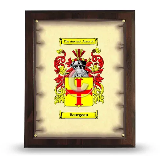 Bourgeau Coat of Arms Plaque