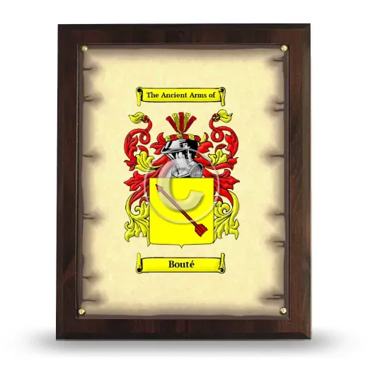 Bouté Coat of Arms Plaque
