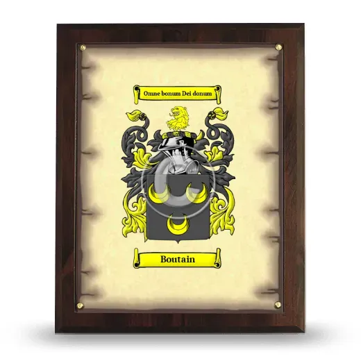 Boutain Coat of Arms Plaque