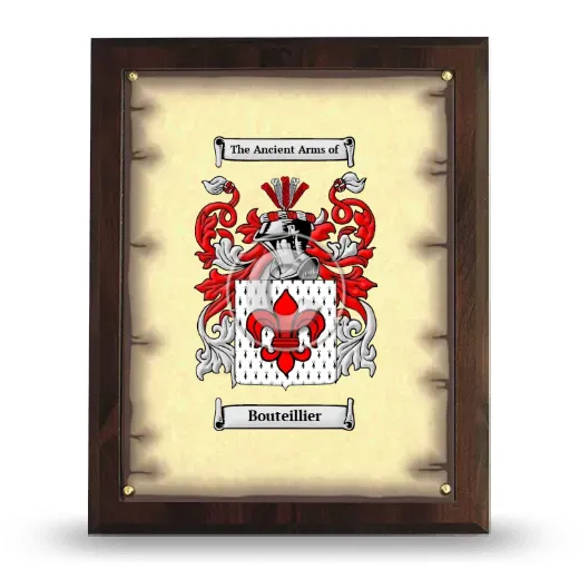 Bouteillier Coat of Arms Plaque