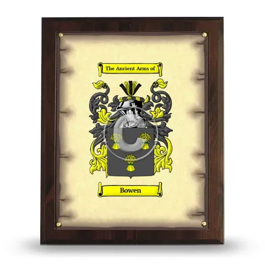 Bowen Coat of Arms Plaque