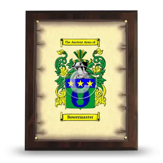 Bowermaster Coat of Arms Plaque