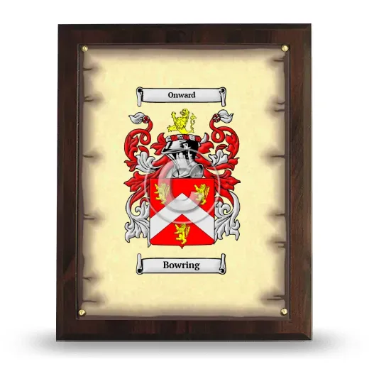 Bowring Coat of Arms Plaque
