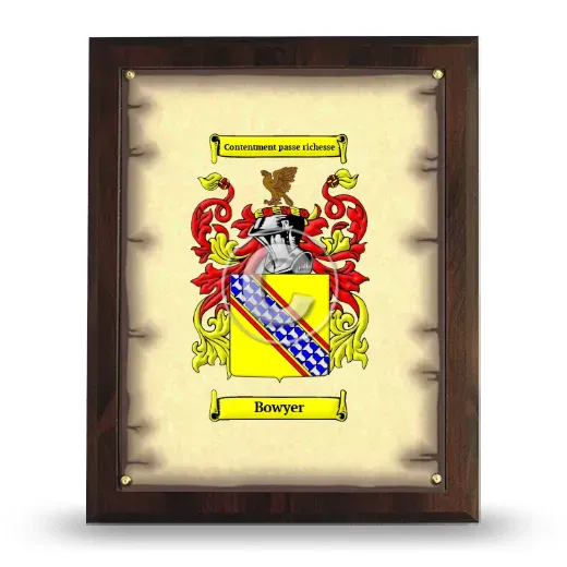 Bowyer Coat of Arms Plaque