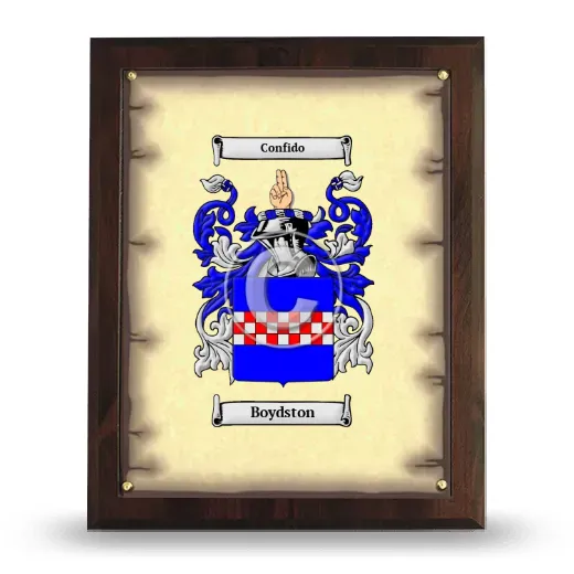 Boydston Coat of Arms Plaque