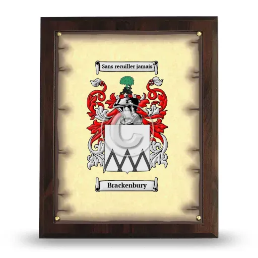 Brackenbury Coat of Arms Plaque