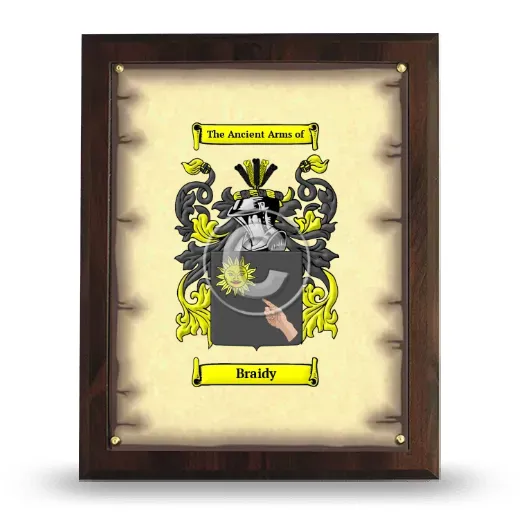 Braidy Coat of Arms Plaque