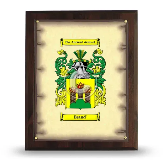 Brand' Coat of Arms Plaque