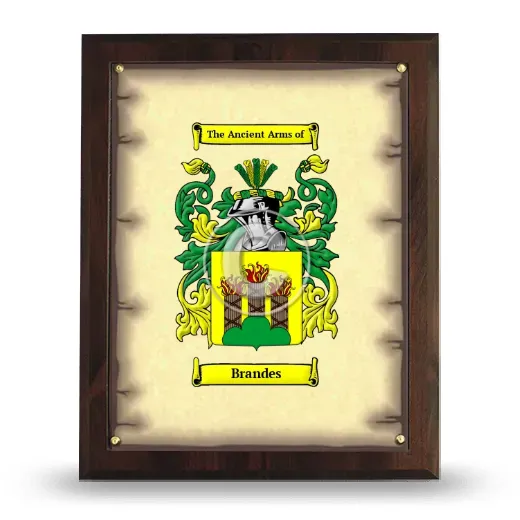 Brandes Coat of Arms Plaque