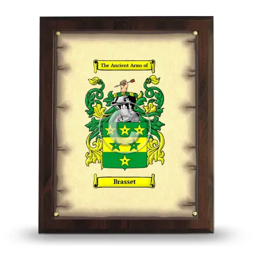 Brasset Coat of Arms Plaque