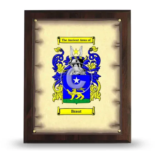 Braut Coat of Arms Plaque