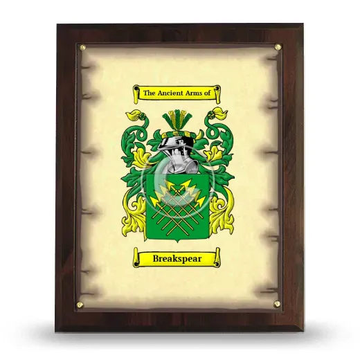 Breakspear Coat of Arms Plaque