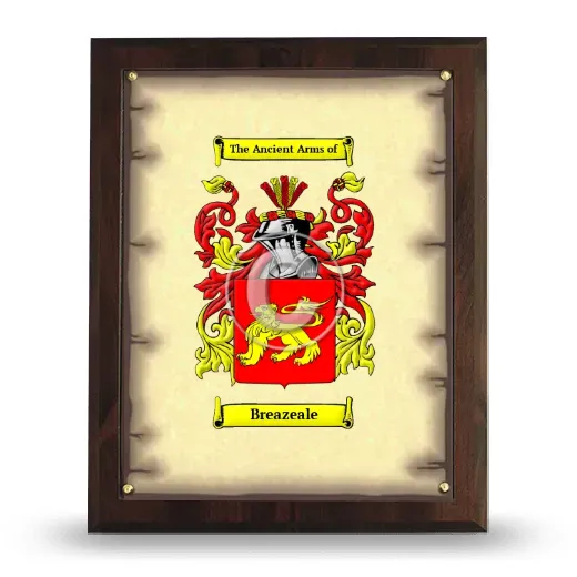 Breazeale Coat of Arms Plaque
