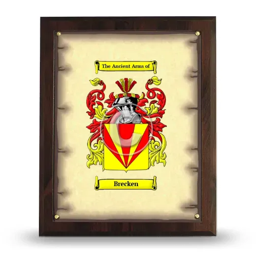 Brecken Coat of Arms Plaque