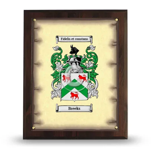 Breeks Coat of Arms Plaque