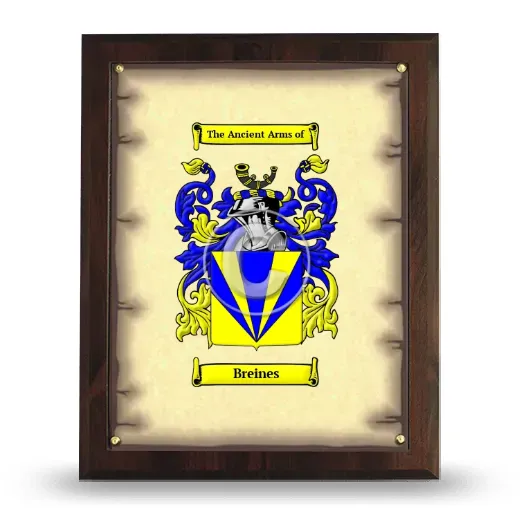 Breines Coat of Arms Plaque