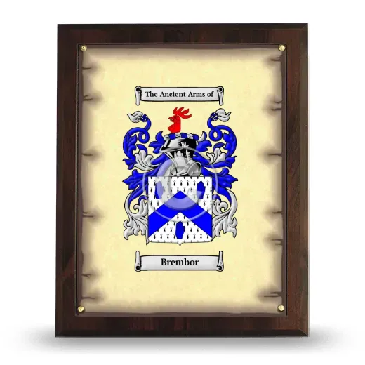 Brembor Coat of Arms Plaque
