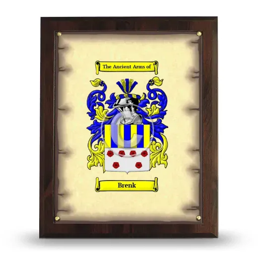 Brenk Coat of Arms Plaque