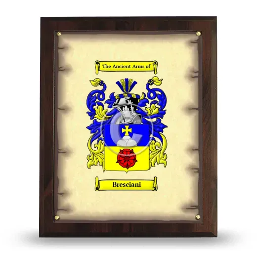 Bresciani Coat of Arms Plaque