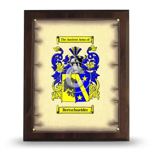 Bretschneider Coat of Arms Plaque