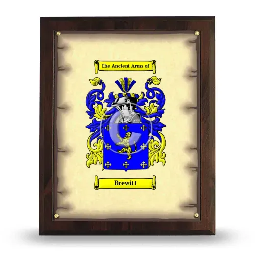 Brewitt Coat of Arms Plaque