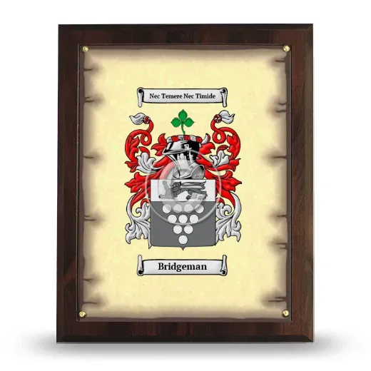 Bridgeman Coat of Arms Plaque