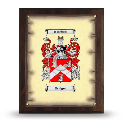 Bridger Coat of Arms Plaque