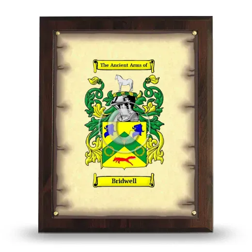 Bridwell Coat of Arms Plaque