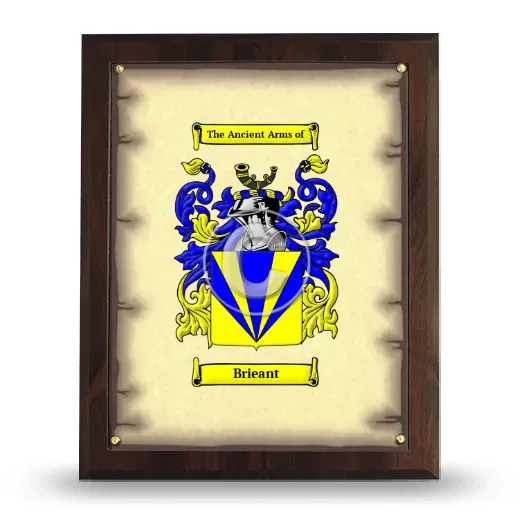 Brieant Coat of Arms Plaque