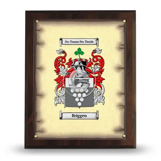 Briggen Coat of Arms Plaque