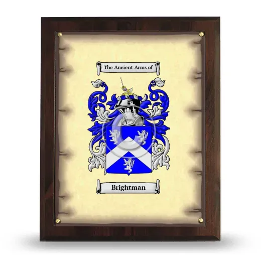 Brightman Coat of Arms Plaque
