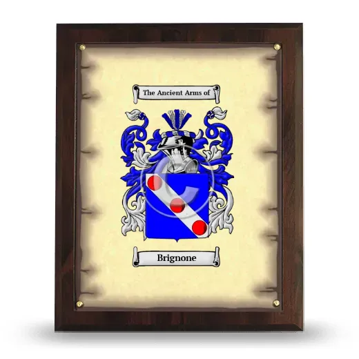 Brignone Coat of Arms Plaque