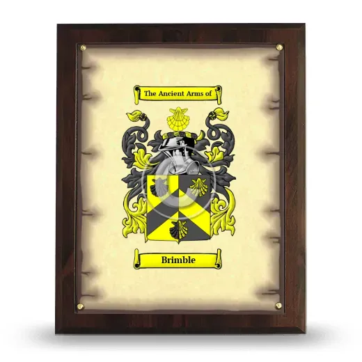Brimble Coat of Arms Plaque