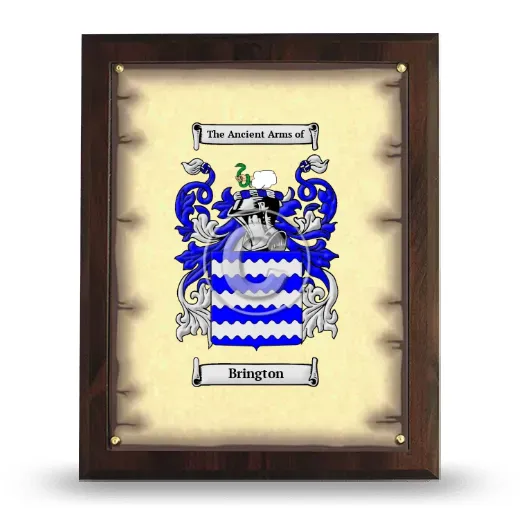 Brington Coat of Arms Plaque
